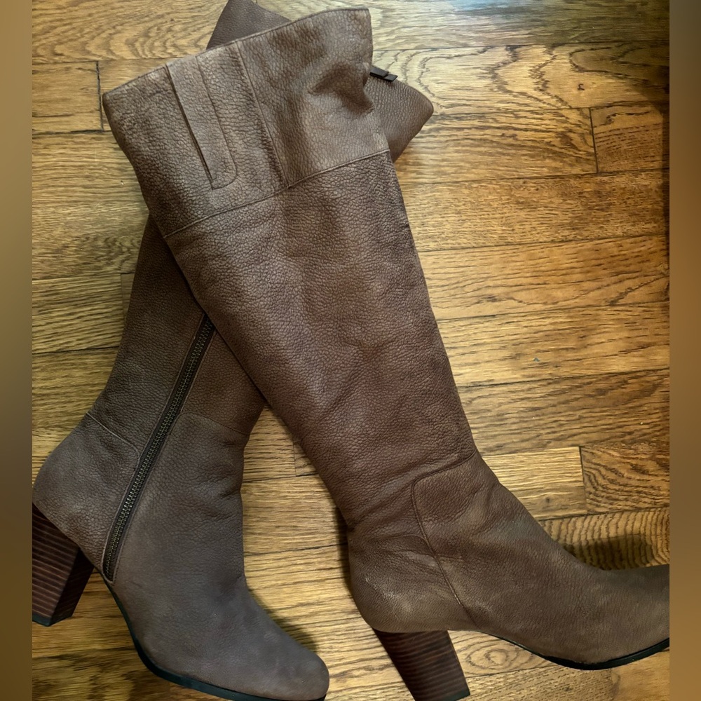 Cole Haan Women Knee High Brown Leather Boot
